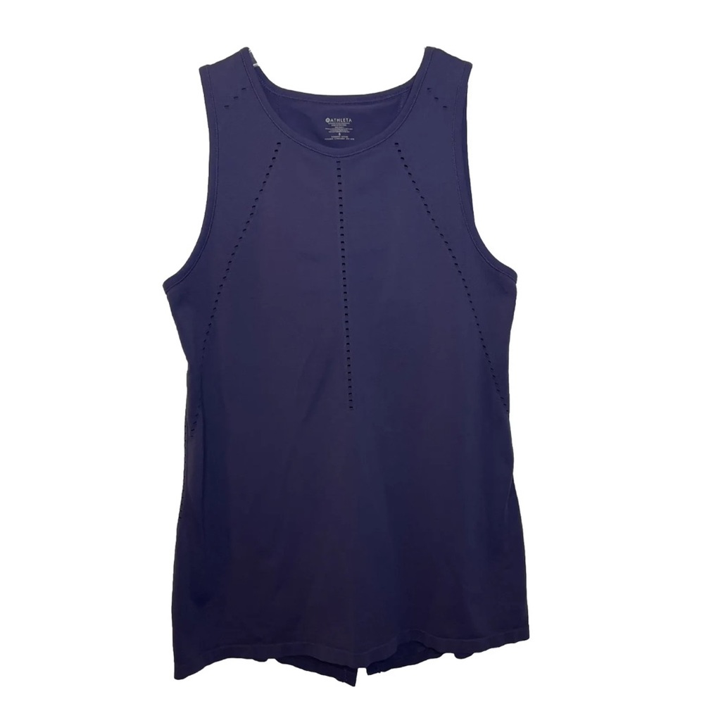 Athleta Foothill Tank Top Womens Small Purple Sleeveless Split Back